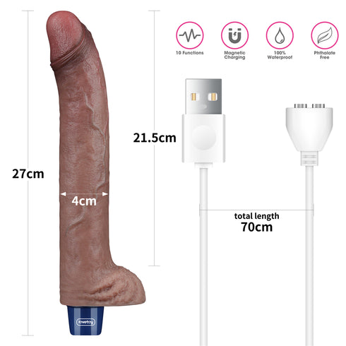 11" REAL Silicone Dildo Rechargeable